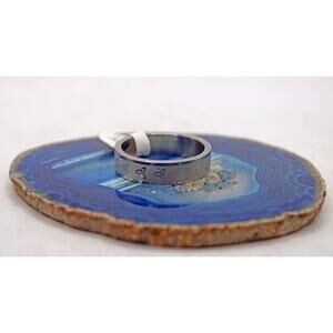 NOS Y2K Stainless Steel Celtic Knot Etched Ring